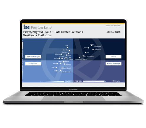 ISG Provider Lens quadrant in a laptop
