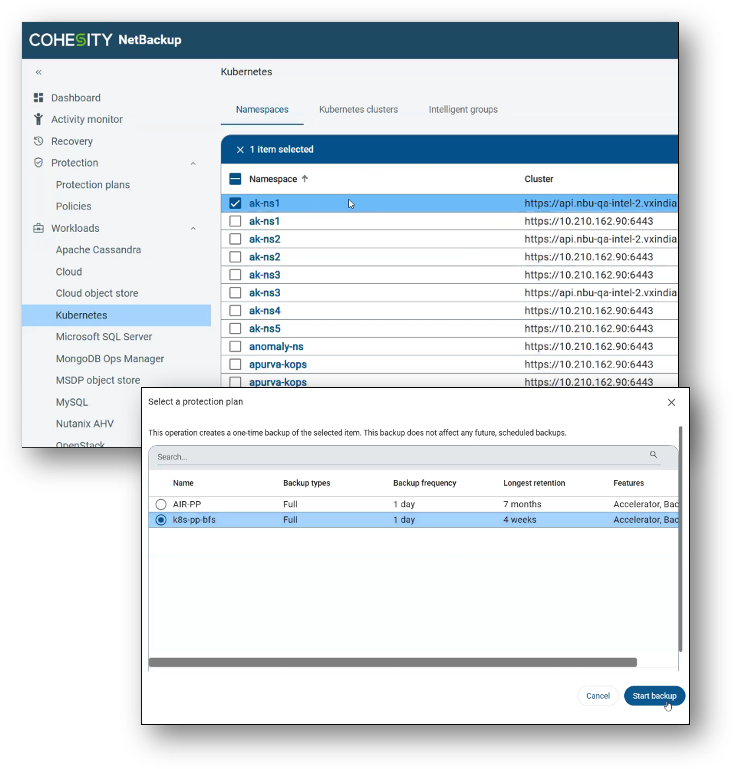 NetBackup Kubernetes image