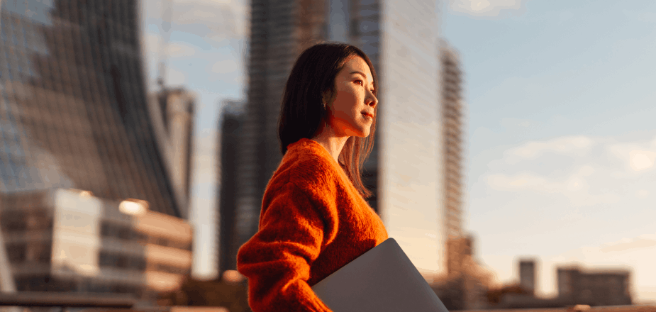 Woman with laptop
