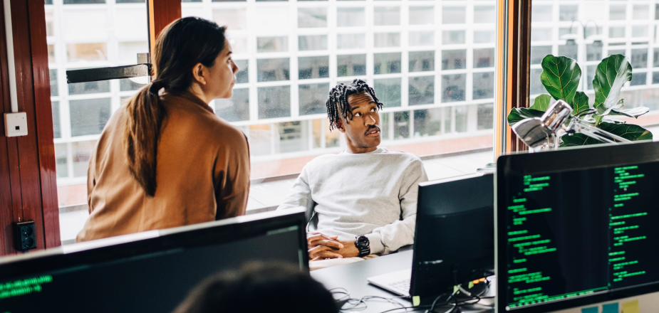 coworkers meeting