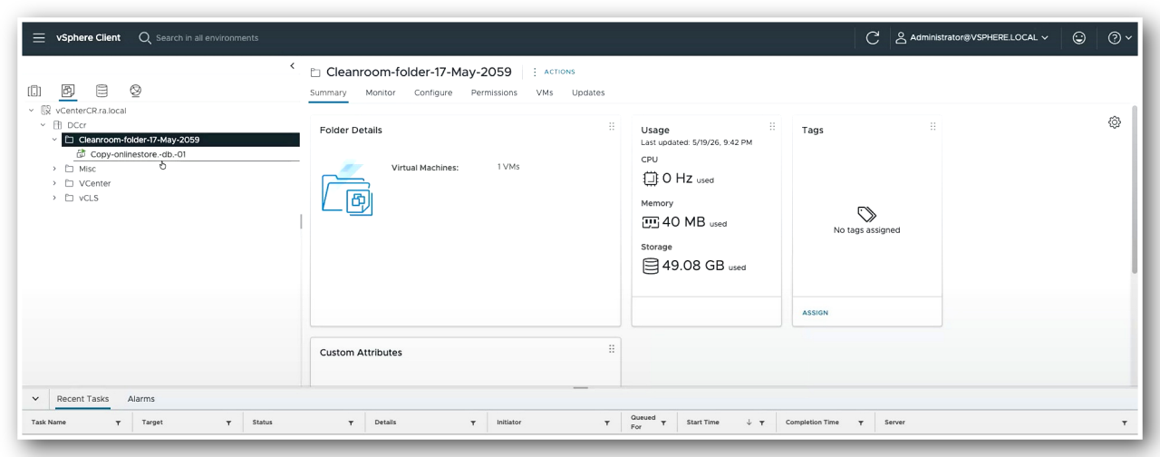 On-demand clean room provisioning