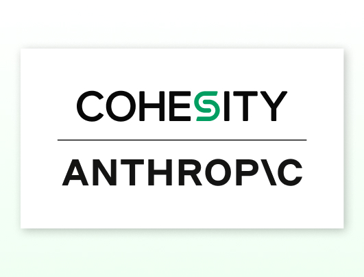 Cohesity and Anthropic logo lockup