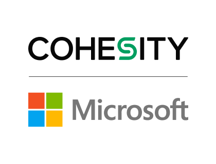 Cohesity and Microsoft logo lockup
