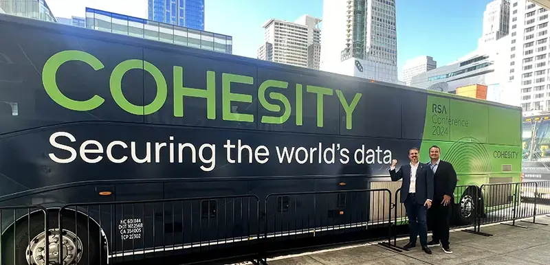 RSAC 2024 recap blog - Cohesity branded Uber image
