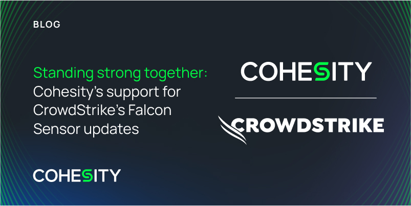 Standing strong together: Cohesity's support for CrowdStrike’s Falcon ...