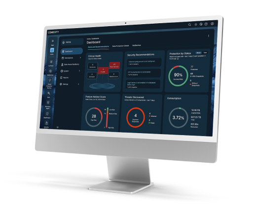 Cohesity Essentials and M365 dashboard image