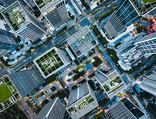 Image of city looking down