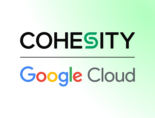 Cohesity and Google Cloud logos