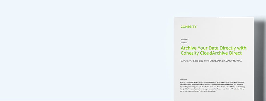 Archive Your Data Directly With Cohesity Cloudarchive Direct Thumbnail