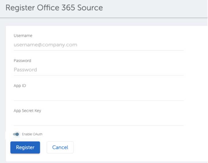 Enable OAuth at Source Registration to Use OAuth Authentication Workflow.