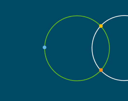 Knowledge Byte Dark Blue Banner With Circles