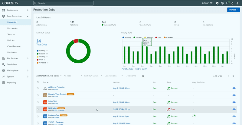Restauration en masse instantanée pour VMware