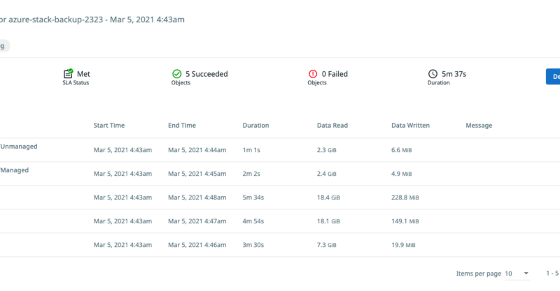Azure Stack Hub vm Protection | View of the Vms in the Azure Stack Hub Subscription