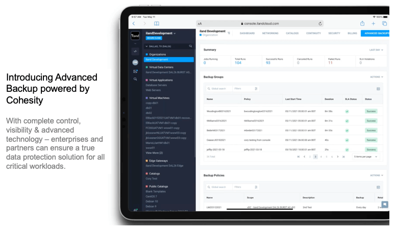 Iland Advanced Backup