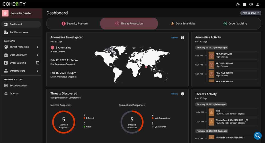 DataHawk Threat Protection screen shot