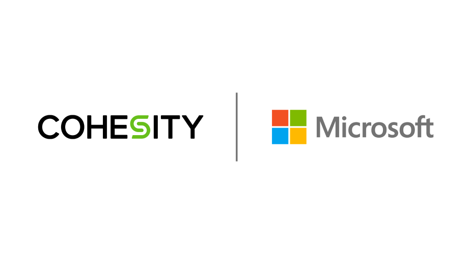 Microsoft and Cohesity Logo lockup