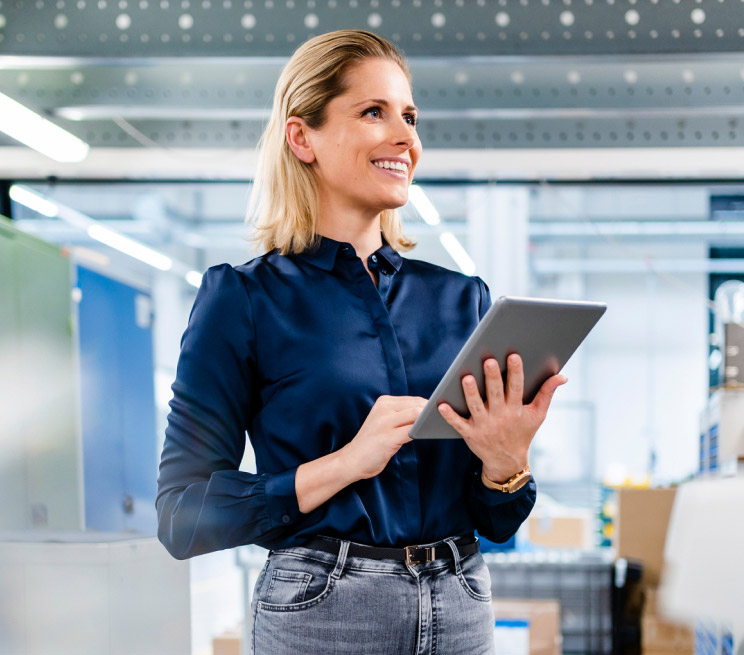 Woman in tech office