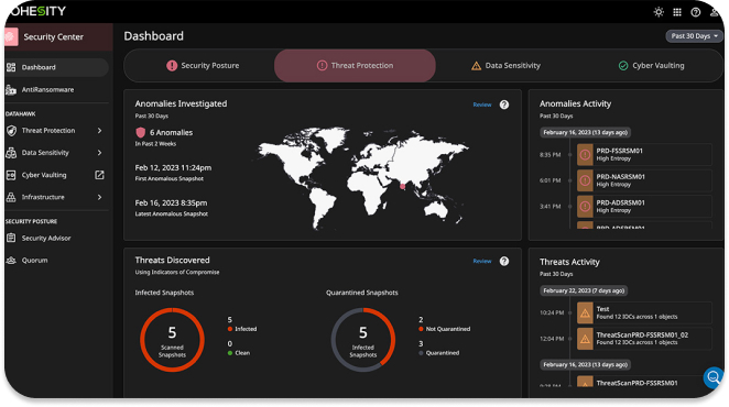 Threat protection features - dashboard security