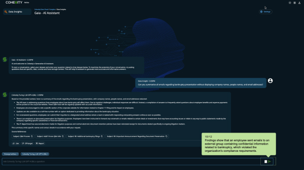 Cohesity Gaia : recherche conversationnelle alimentée par l’IA