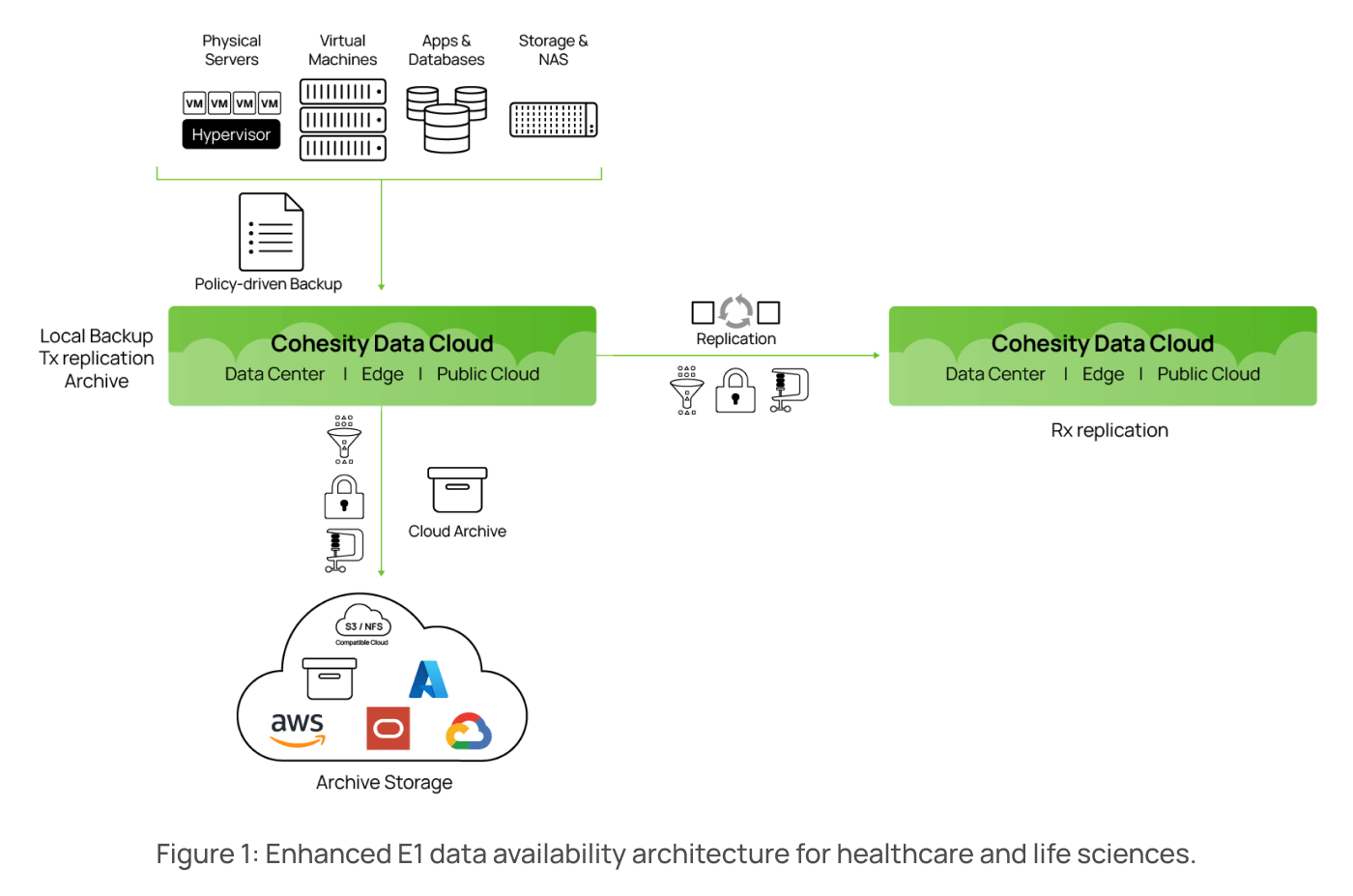 Enhanced E1 data availability architecture for healthcare and life sciences Image