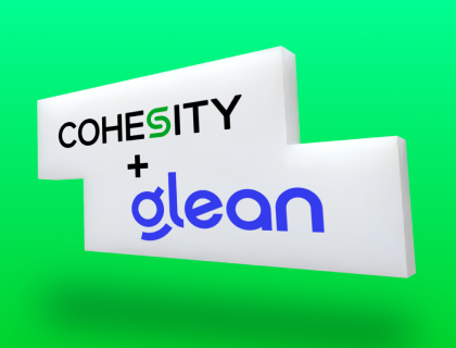 Glean and Cohesity PR hero