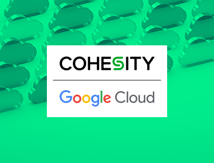 Cohesity + Google Cloud logo lockup