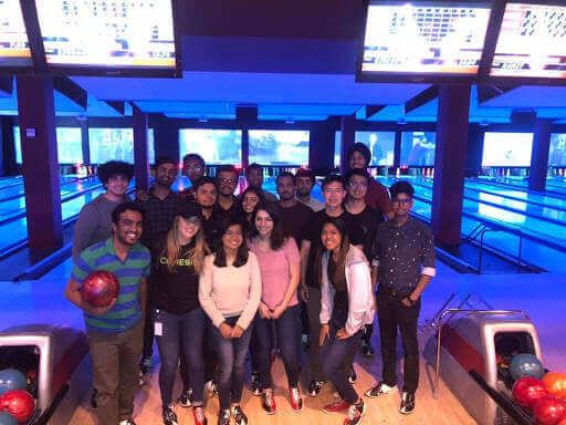 Cohesity interns bowling